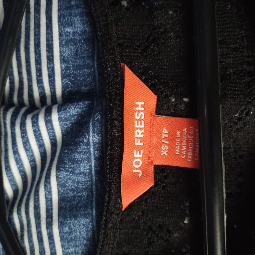 Joe Fresh Black Lace Top
